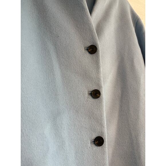 H&M Wool-Blend Long Coat in Light Blue Size 2 - Picture 3 of 3